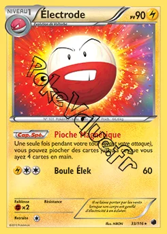 Carte Pokémon Électrode n°33 de la série Glaciation Plasma