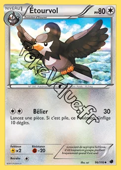 Carte Pokémon Étourvol n°96 de la série Glaciation Plasma