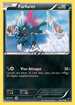 Carte Pokémon Farfuret n°65 de la série Glaciation Plasma