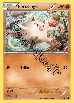 Carte Pokémon Férosinge n°59 de la série Glaciation Plasma
