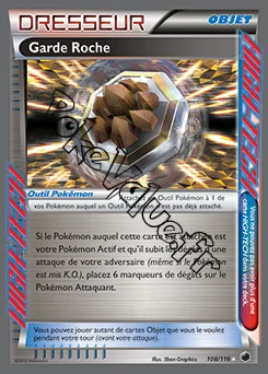 Carte Pokémon Garde Roche n°108 de la série Glaciation Plasma