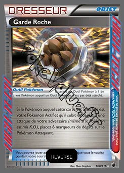 Carte Pokémon Garde Roche Reverse n°108 de la série Glaciation Plasma