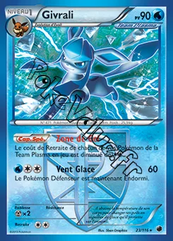 Carte Pokémon Givrali n°23 de la série Glaciation Plasma