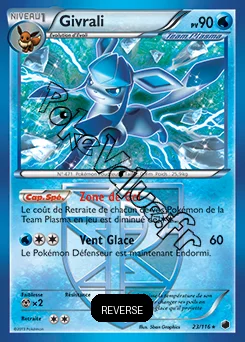 Carte Pokémon Givrali Reverse n°23 de la série Glaciation Plasma