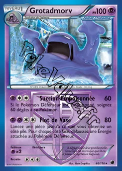 Carte Pokémon Grotadmorv n°46 de la série Glaciation Plasma