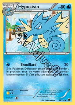 Carte Pokémon Hypocéan n°19 de la série Glaciation Plasma