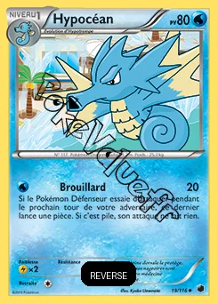 Carte Pokémon Hypocéan Reverse n°19 de la série Glaciation Plasma