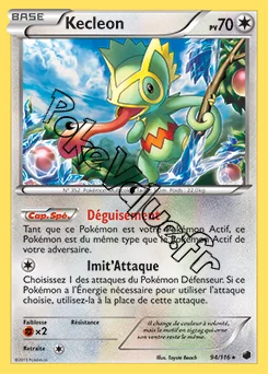 Carte Pokémon Kecleon  n°94 de la série Glaciation Plasma