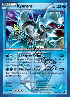 Carte Pokémon Kyurem  n°31 de la série Glaciation Plasma