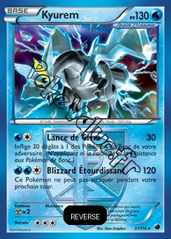 Carte Pokémon Kyurem  Reverse n°31 de la série Glaciation Plasma