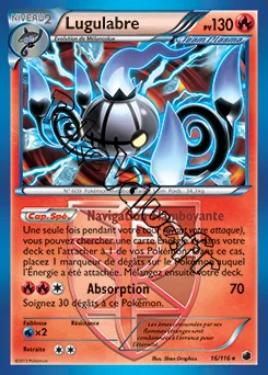 Carte Pokémon Lugulabre n°16 de la série Glaciation Plasma