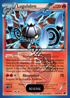 Carte Pokémon Lugulabre Reverse n°16 de la série Glaciation Plasma