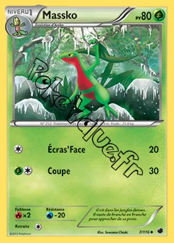 Carte Pokémon Massko n°7 de la série Glaciation Plasma