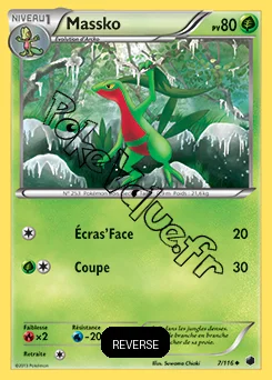 Carte Pokémon Massko Reverse n°7 de la série Glaciation Plasma