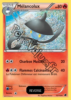 Carte Pokémon Mélancolux Reverse n°15 de la série Glaciation Plasma