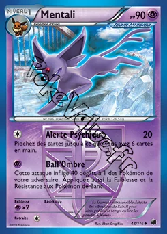 Carte Pokémon Mentali n°48 de la série Glaciation Plasma