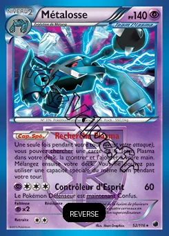 Carte Pokémon Métalosse Reverse n°52 de la série Glaciation Plasma