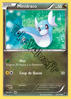 Carte Pokémon Minidraco n°81 de la série Glaciation Plasma