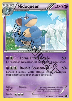 Carte Pokémon Nidoqueen  n°42 de la série Glaciation Plasma
