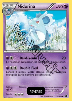 Carte Pokémon Nidorina  Reverse n°41 de la série Glaciation Plasma