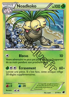 Carte Pokémon Noadkoko n°5 de la série Glaciation Plasma