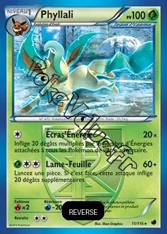 Carte Pokémon Phyllali Reverse n°11 de la série Glaciation Plasma