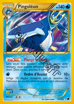 Carte Pokémon Pingoléon n°117 de la série Glaciation Plasma