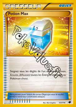 Carte Pokémon Potion Max n°121 de la série Glaciation Plasma