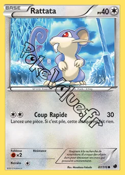 Carte Pokémon Rattata  n°87 de la série Glaciation Plasma