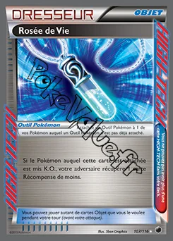Carte Pokémon Rosée de Vie n°107 de la série Glaciation Plasma