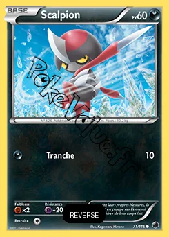 Carte Pokémon Scalpion  Reverse n°71 de la série Glaciation Plasma