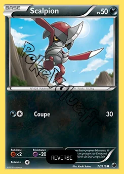 Carte Pokémon Scalpion  Reverse n°72 de la série Glaciation Plasma
