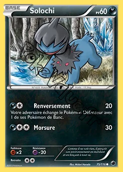 Carte Pokémon Solochi n°75 de la série Glaciation Plasma