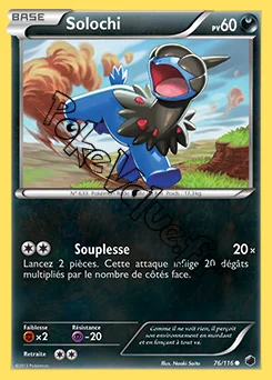 Carte Pokémon Solochi  n°76 de la série Glaciation Plasma