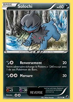 Carte Pokémon Solochi Reverse n°75 de la série Glaciation Plasma