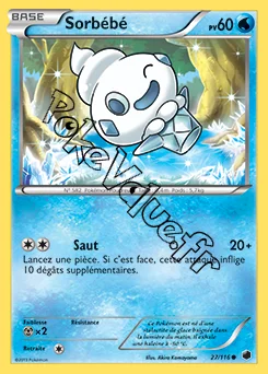 Carte Pokémon Sorbébé n°27 de la série Glaciation Plasma