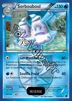 Carte Pokémon Sorbouboul Reverse n°29 de la série Glaciation Plasma
