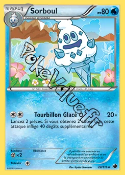 Carte Pokémon Sorboul n°28 de la série Glaciation Plasma