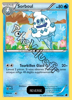 Carte Pokémon Sorboul Reverse n°28 de la série Glaciation Plasma