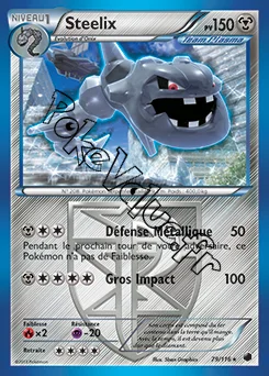 Carte Pokémon Steelix  n°79 de la série Glaciation Plasma