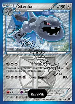 Carte Pokémon Steelix  Reverse n°79 de la série Glaciation Plasma
