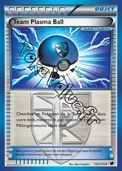 Carte Pokémon Team Plasma Ball n°105 de la série Glaciation Plasma