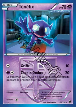 Carte Pokémon Ténéfix n°49 de la série Glaciation Plasma