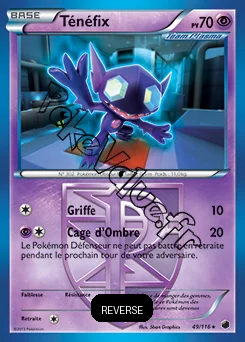 Carte Pokémon Ténéfix Reverse n°49 de la série Glaciation Plasma