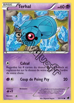 Carte Pokémon Terhal n°50 de la série Glaciation Plasma