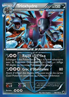 Carte Pokémon Trioxhydre n°78 de la série Glaciation Plasma