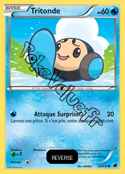 Carte Pokémon Tritonde Reverse n°24 de la série Glaciation Plasma