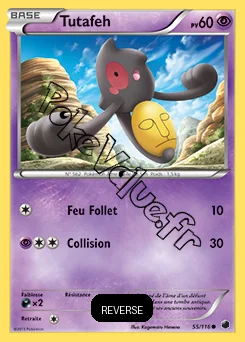 Carte Pokémon Tutafeh Reverse n°55 de la série Glaciation Plasma