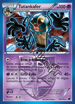 Carte Pokémon Tutankafer n°57 de la série Glaciation Plasma