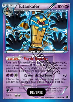 Carte Pokémon Tutankafer Reverse n°56 de la série Glaciation Plasma